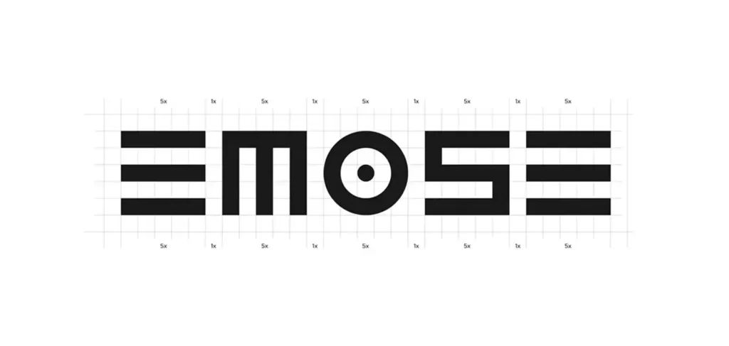 An image of Emose logo design structure designed by Mr Ari